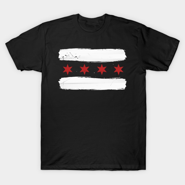 Chicago-Made Punk (White) T-Shirt by aparttimeturtle